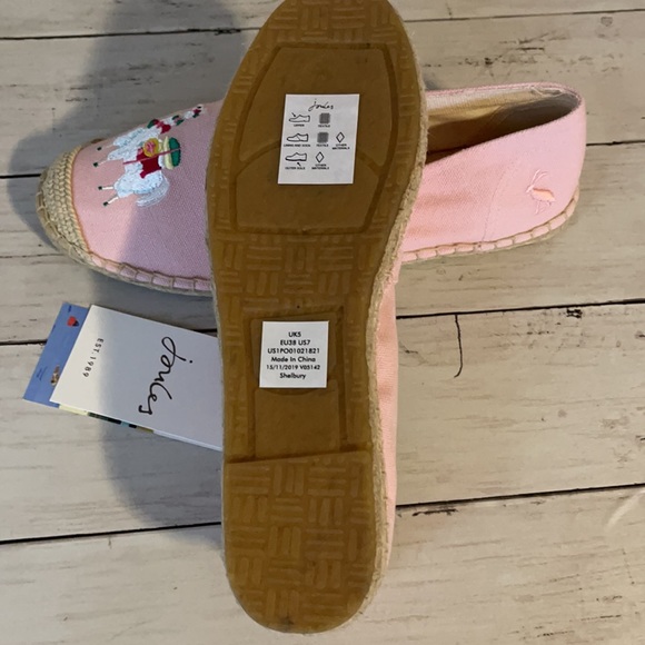 NWT Joules Llama Embroidered Canvas Espadrille - Picture 10 of 11